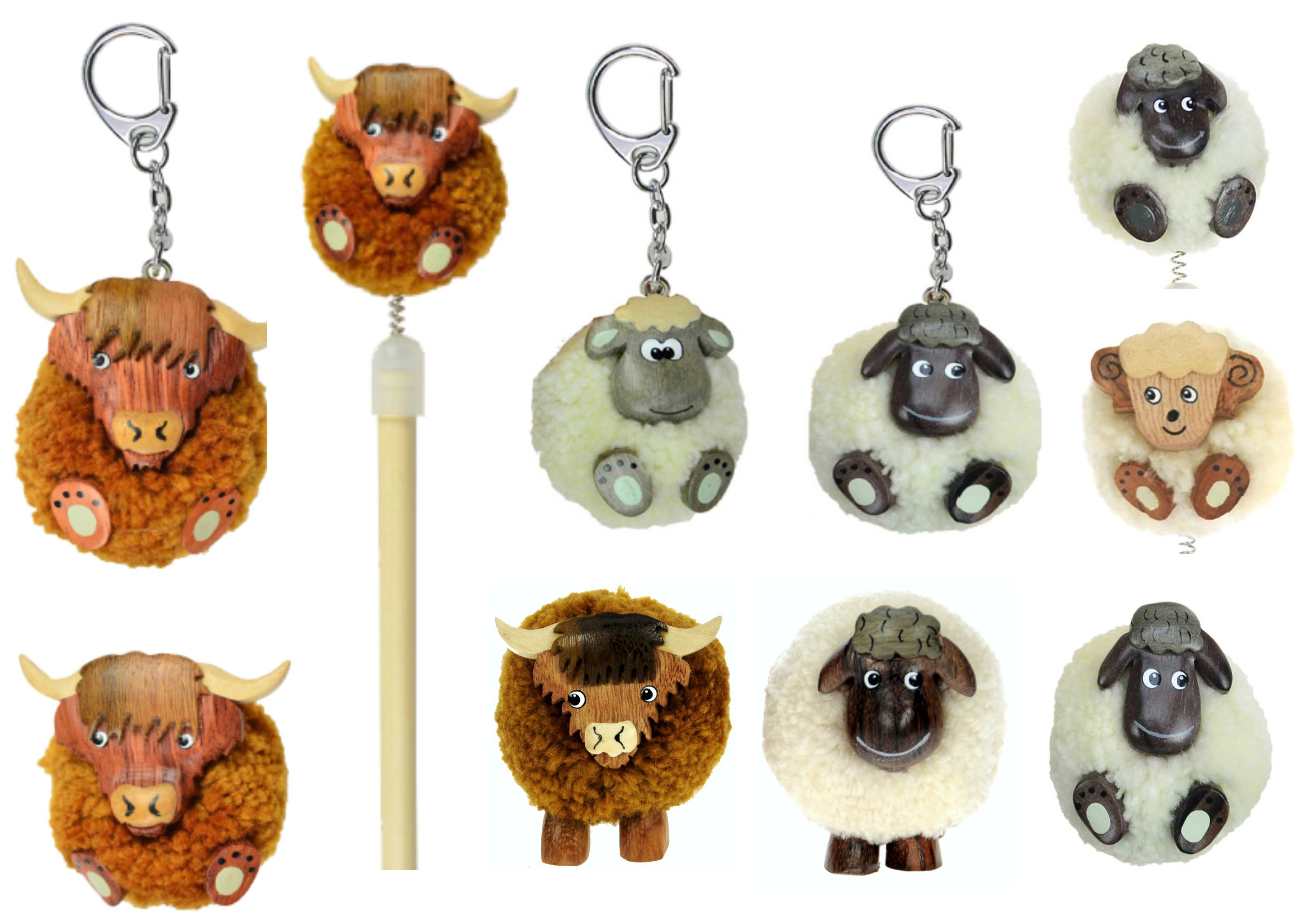 Pom Pom Animals - Higland Cows & Sheep